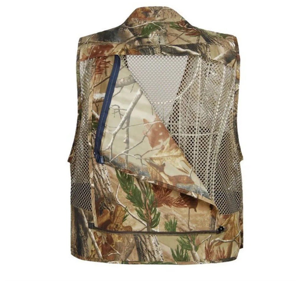 Fishing Utility Tactical Camo Mesh Removable Vest