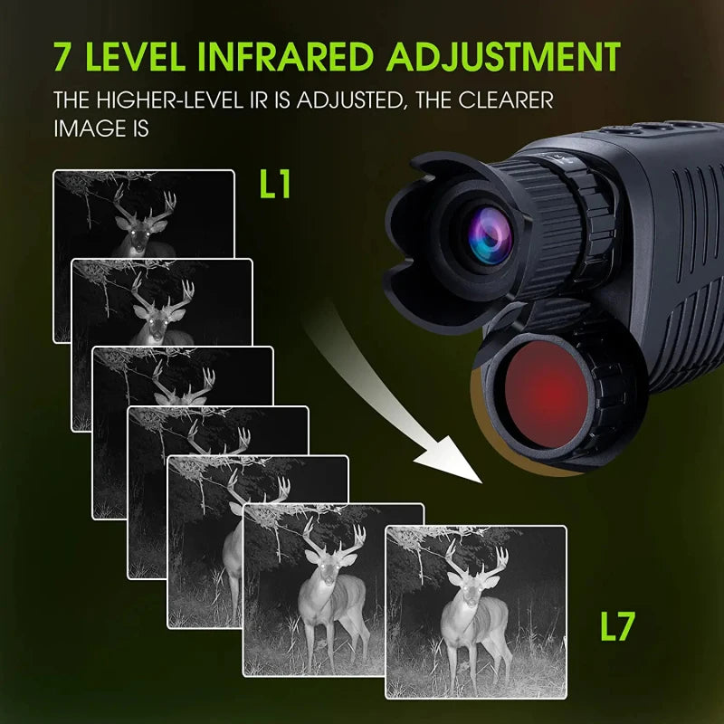 Infrared Night Vision Monocular 5x Digital Zoom Hunting Telescope