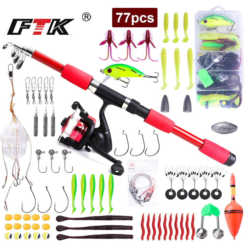 Telescopic Fishing Rod Combo Full Set