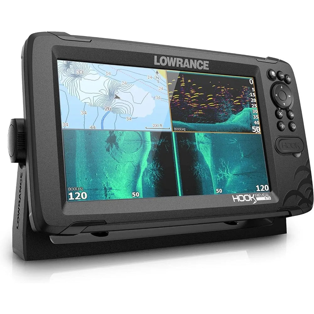 Lowrance Hook Reveal 9 inch Fishfinders with Preloaded C-MAP Options