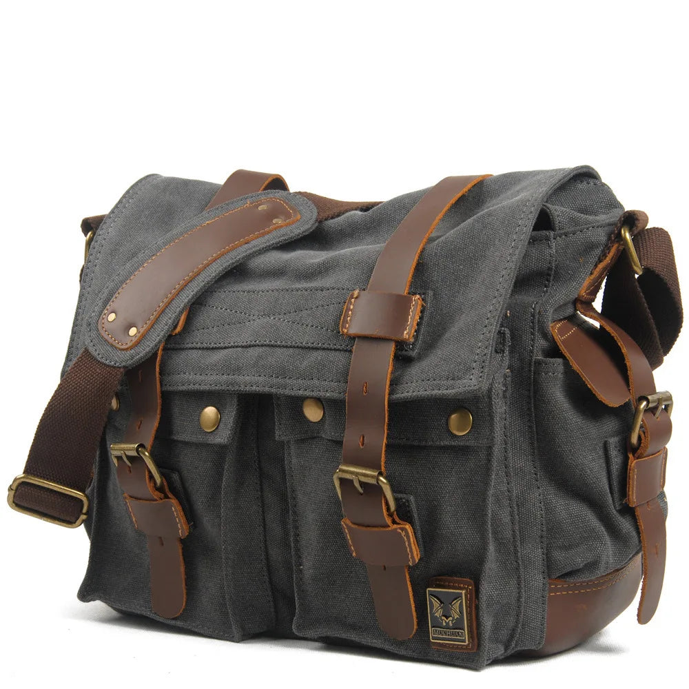 Genuine Leather Daily Casual Shoulder Bag for Men Small Dark Brown Vintage Messenger Bag Men's New Fashion Design Sling Bags