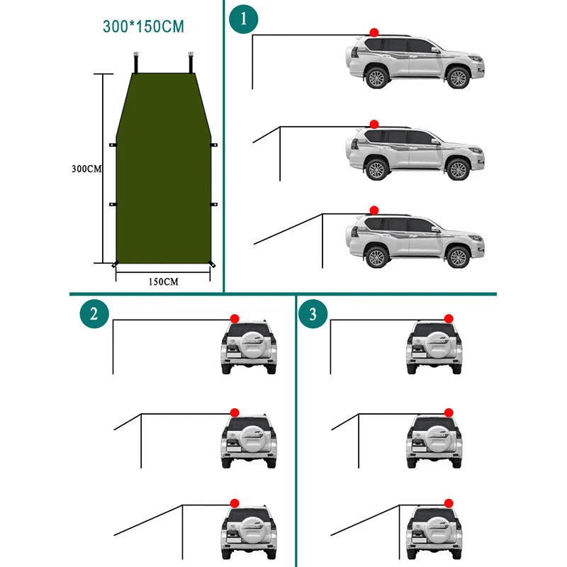 Waterproof tent/Awning/Tarp For Car