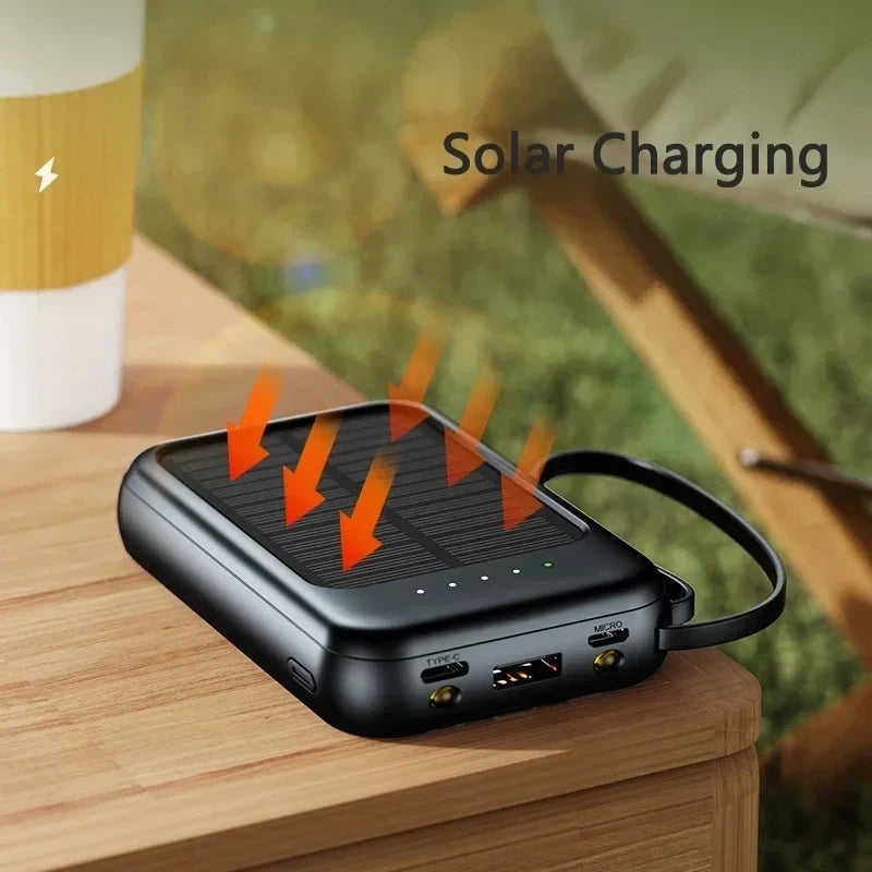 Solar Battery Bank with Fast Charging Cables