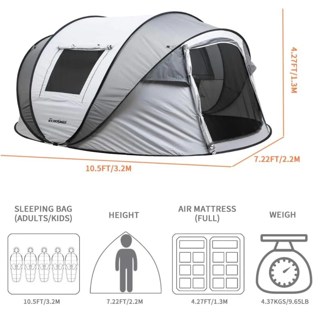 Echosmile 5 Person Tent with Carry Bag